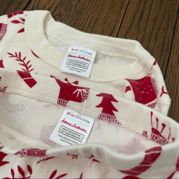 EUC Hanna Andersson two-piece pajama. 3-6mo or 60cm. Nordic holiday Chri… - Picture 2 of 6